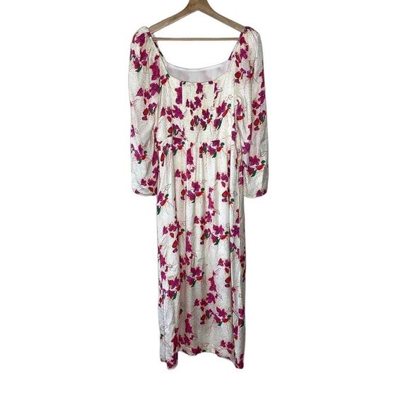 BA&SH ELONOR FLORAL PRINT‎ MIDI DRESS SIZE L - Picture 2 of 9